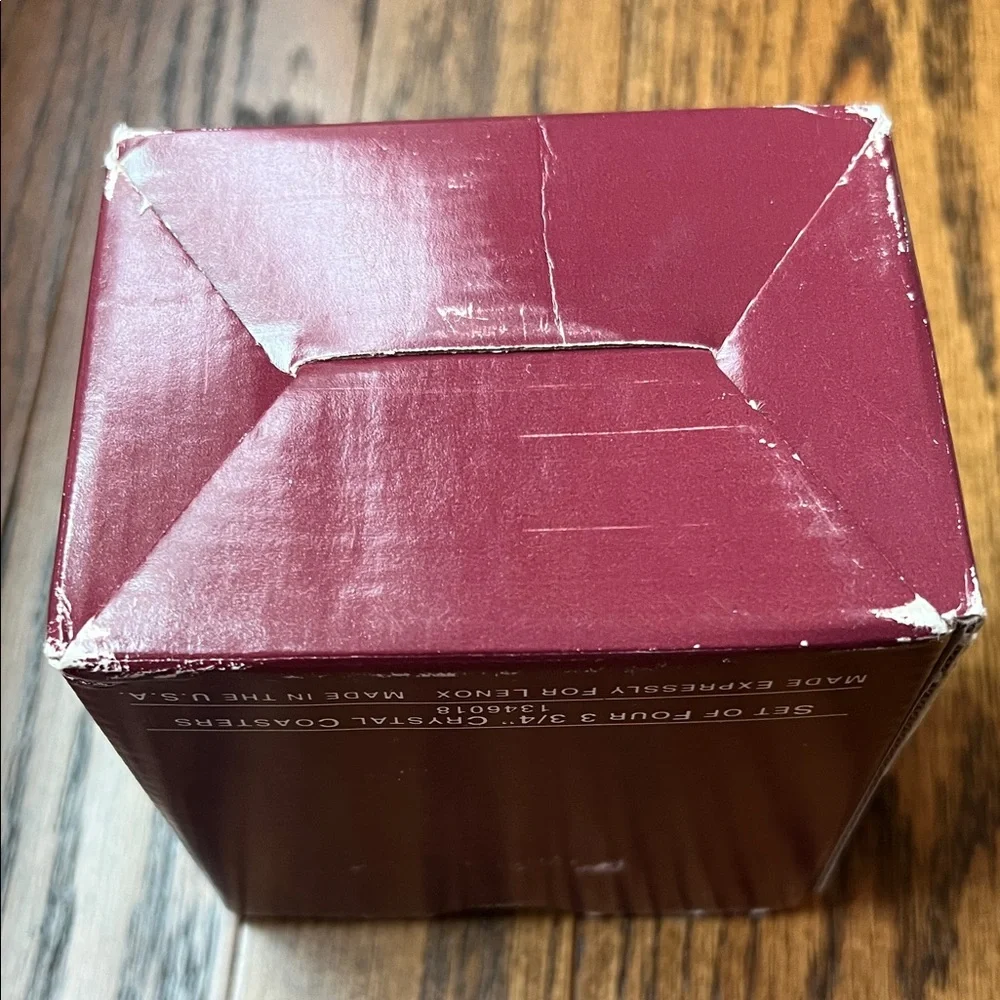 Lenox NWT Crystal Coasters Set of Eight Vintage Cut Glass Design Original Boxes